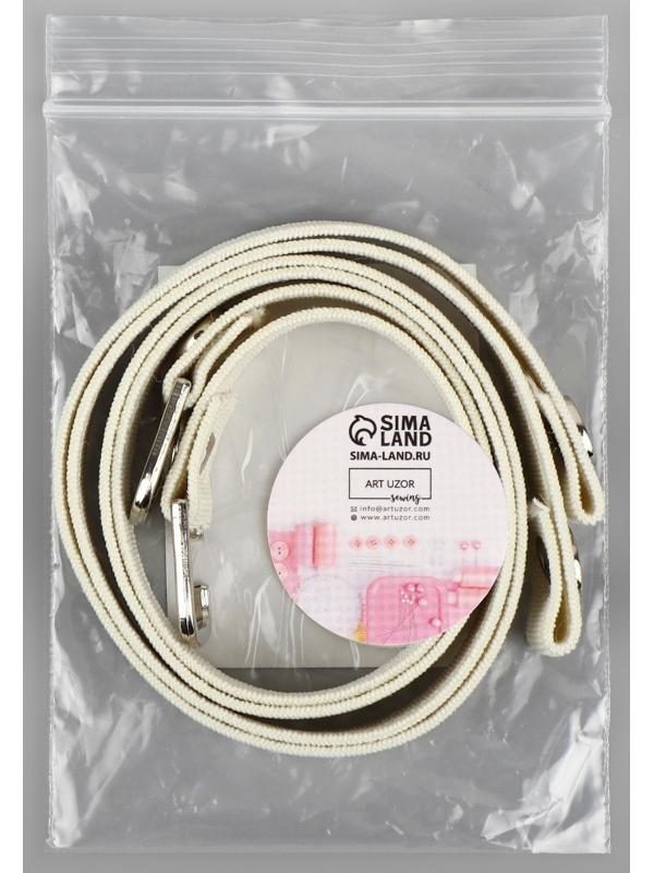 Ремешки для обуви, текстильные, 43 ± 0,5 см, 15 мм, 2 шт, цвет бежевый