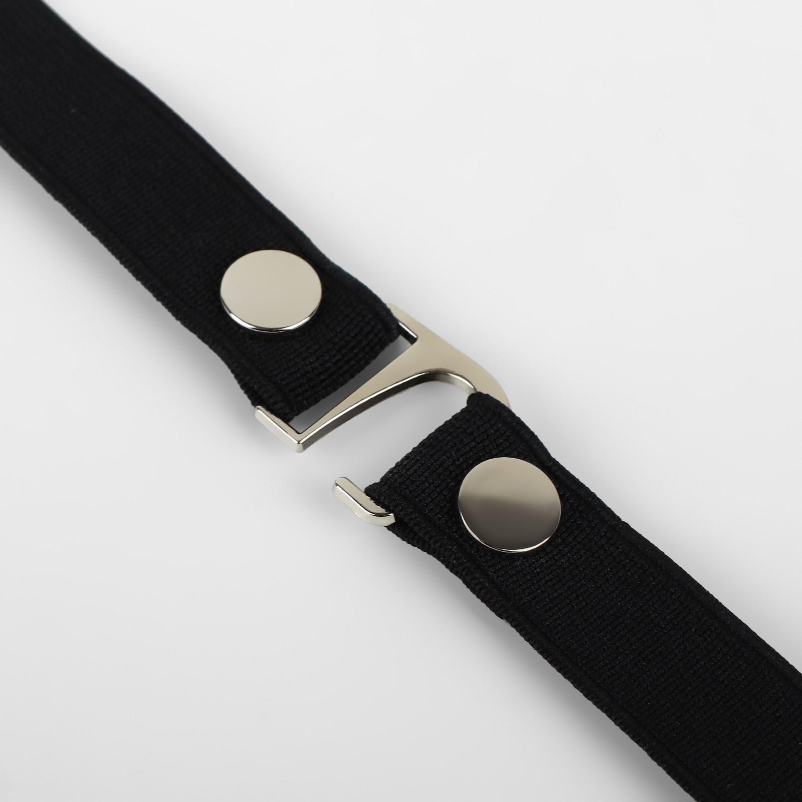 Ремешки для обуви, текстильные, 43 ± 0,5 см, 15 мм, 2 шт, цвет чёрный