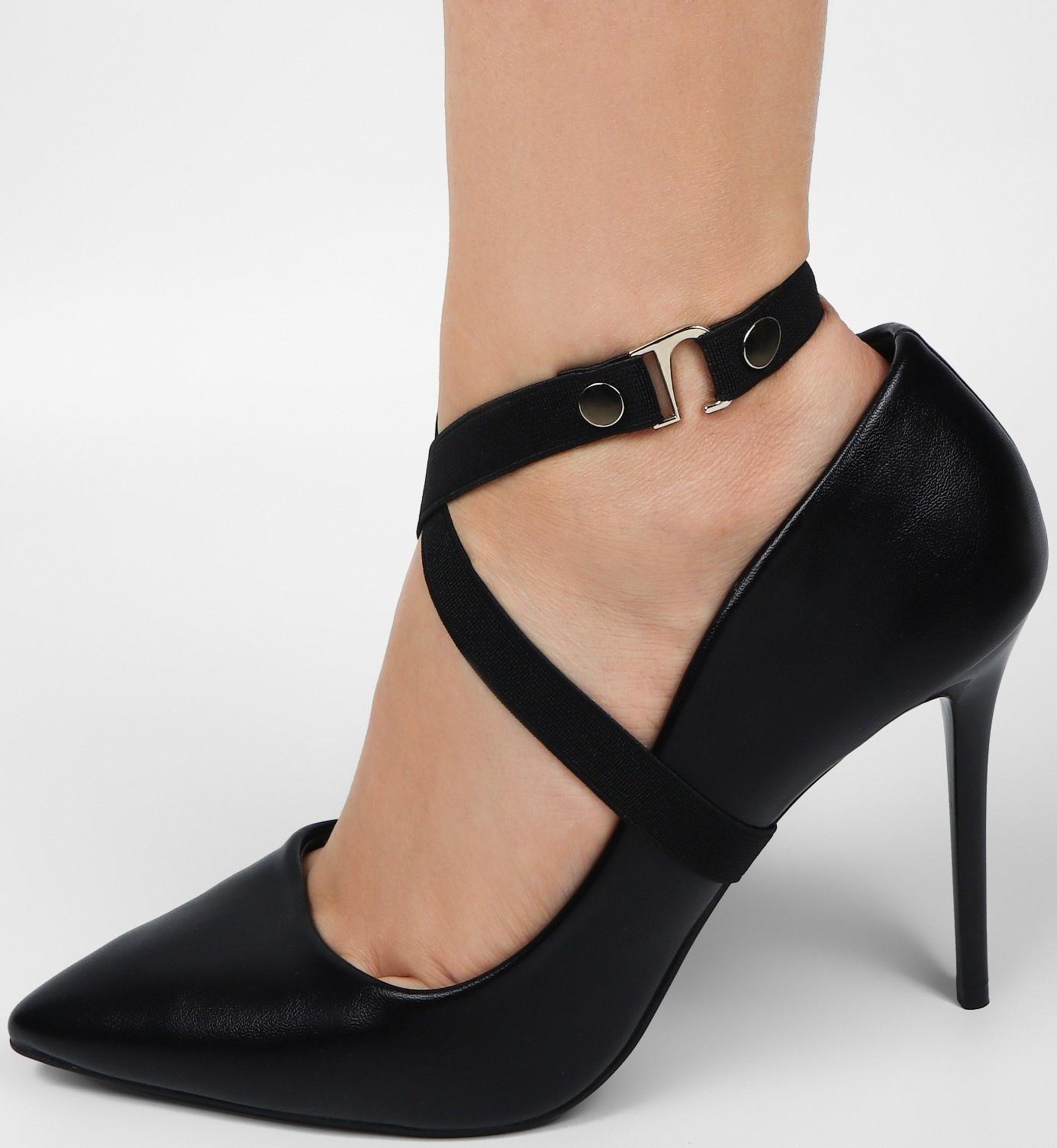 Ремешки для обуви, текстильные, 43 ± 0,5 см, 15 мм, 2 шт, цвет чёрный