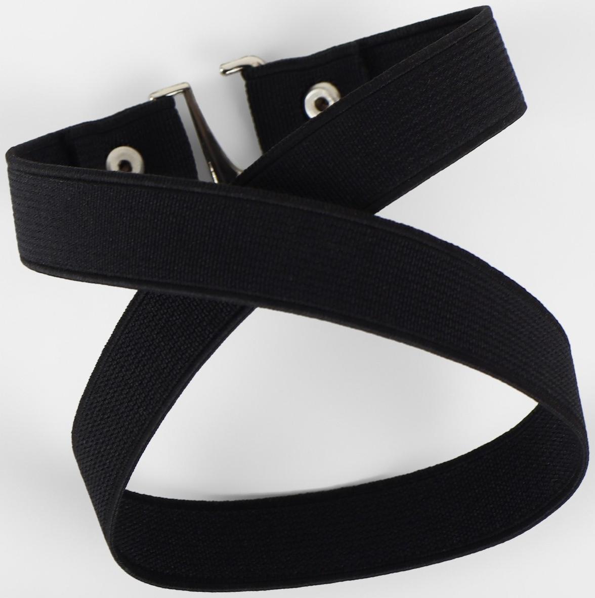Ремешки для обуви, текстильные, 43 ± 0,5 см, 15 мм, 2 шт, цвет чёрный