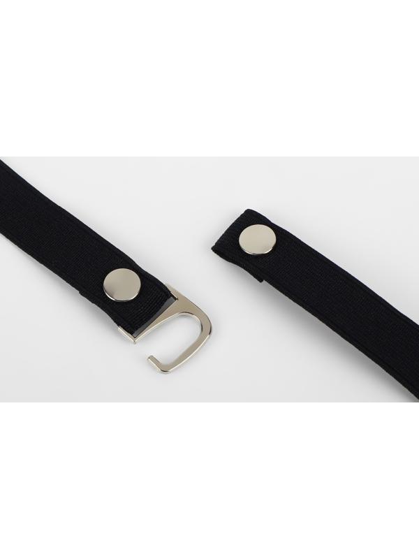 Ремешки для обуви, текстильные, 43 ± 0,5 см, 15 мм, 2 шт, цвет чёрный