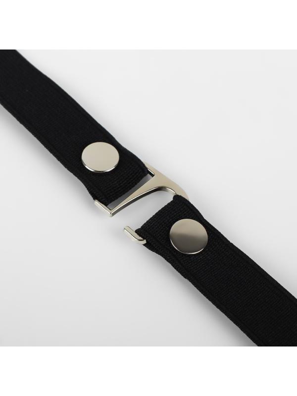 Ремешки для обуви, текстильные, 43 ± 0,5 см, 15 мм, 2 шт, цвет чёрный