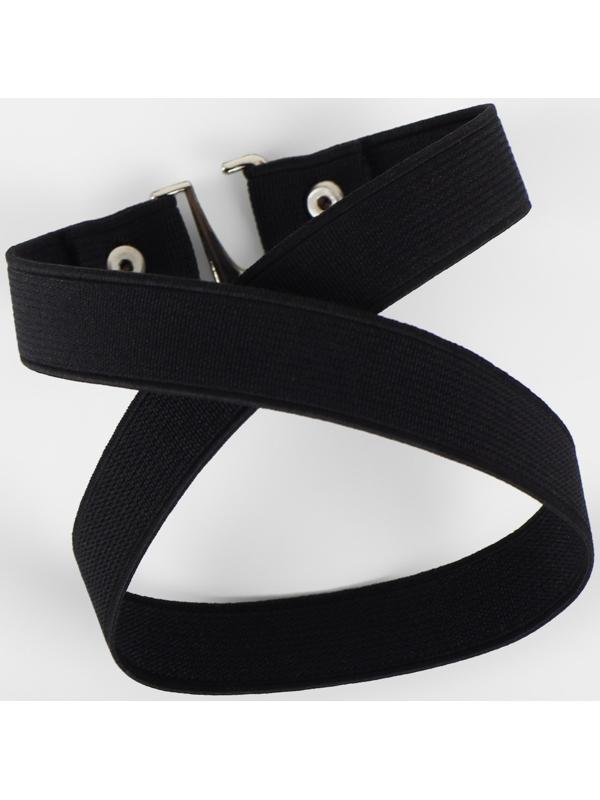 Ремешки для обуви, текстильные, 43 ± 0,5 см, 15 мм, 2 шт, цвет чёрный