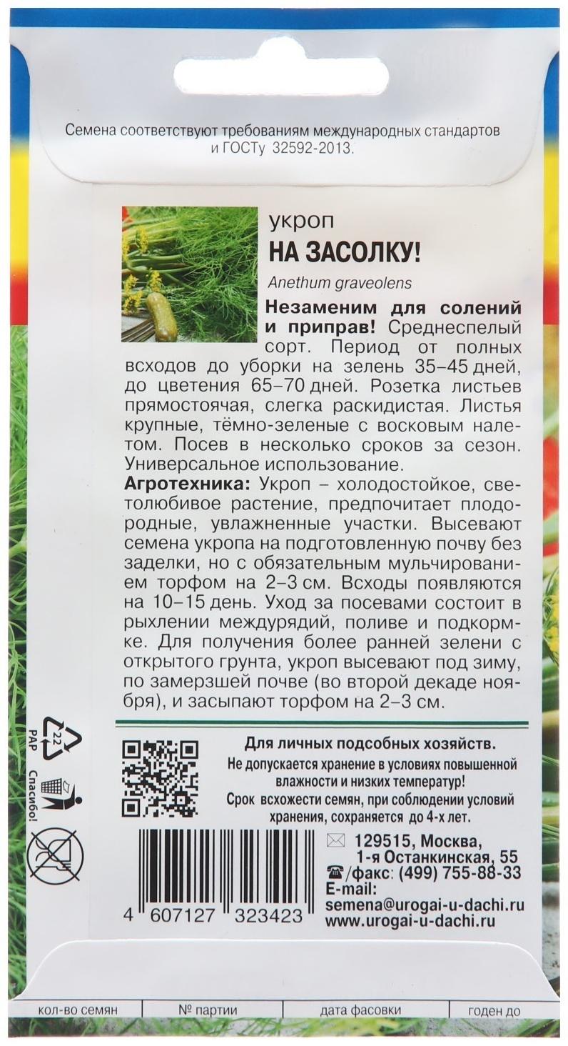 Семена Укроп 