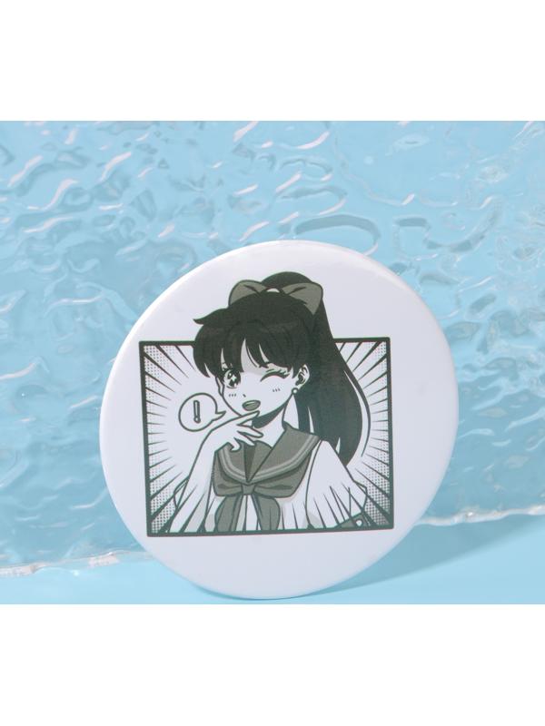 Зеркало карманное «Аниме», d = 7 см, цвет белый