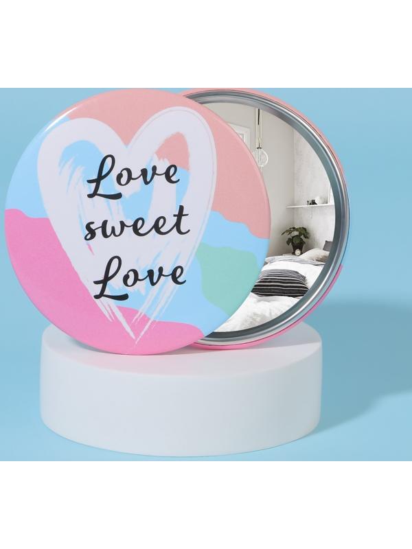 Зеркало карманное «Сердечки», d = 7 см, цвет МИКС