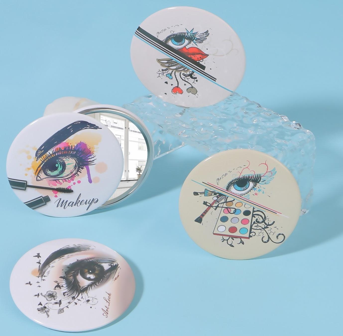 Зеркало карманное «Взгляд», d = 7 см, цвет МИКС