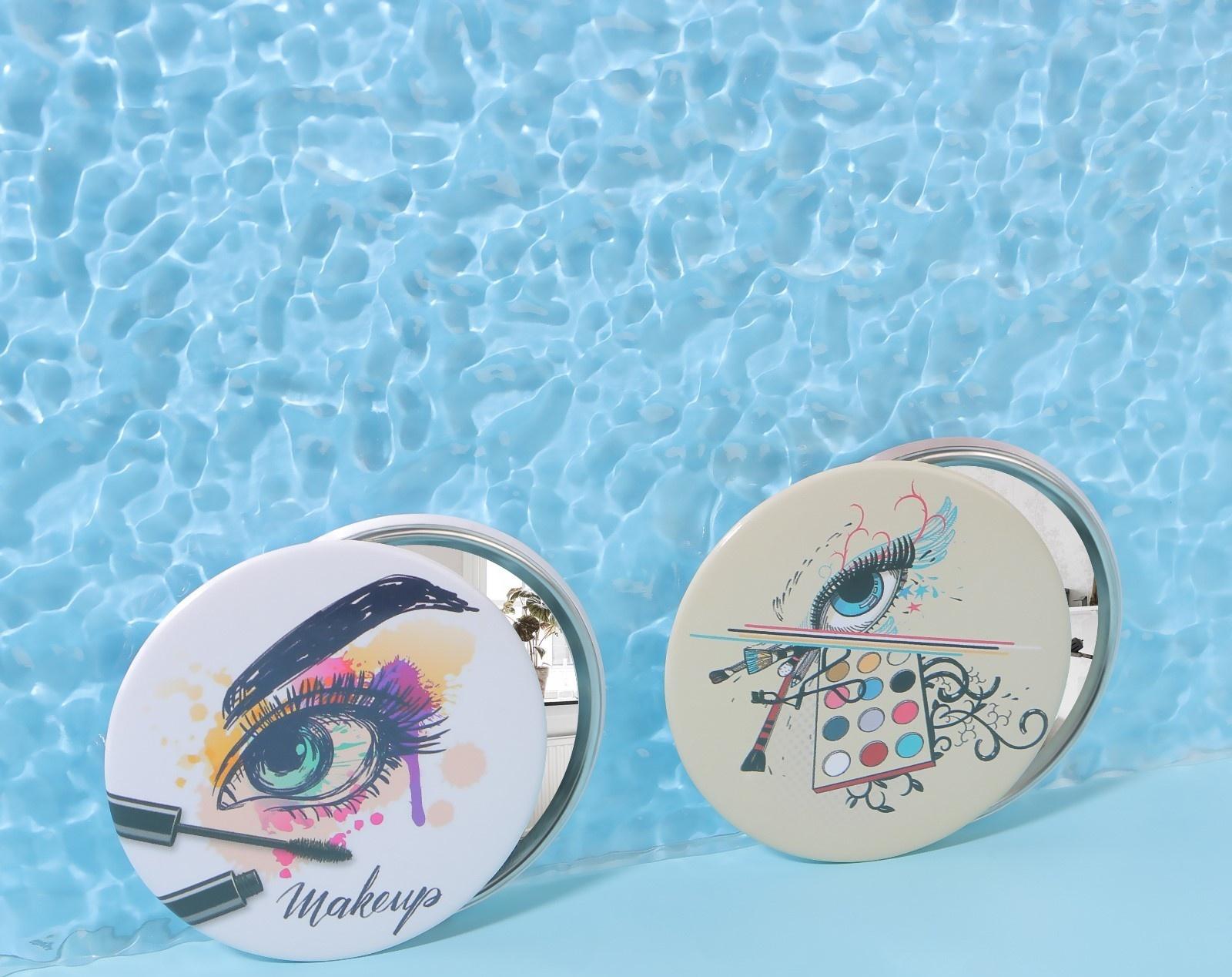 Зеркало карманное «Взгляд», d = 7 см, цвет МИКС