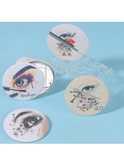 Зеркало карманное «Взгляд», d = 7 см, цвет МИКС