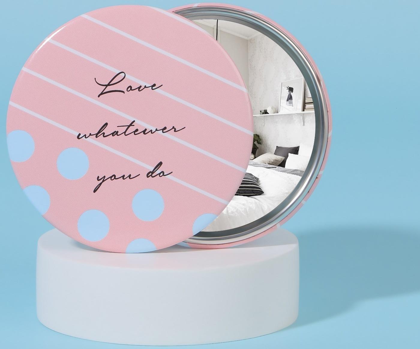 Зеркало карманное «Надписи», d = 7 см, цвет МИКС