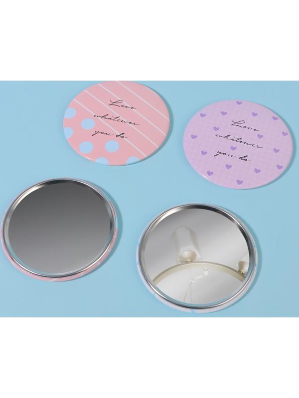 Зеркало карманное «Надписи», d = 7 см, цвет МИКС