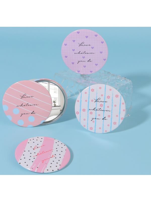 Зеркало карманное «Надписи», d = 7 см, цвет МИКС