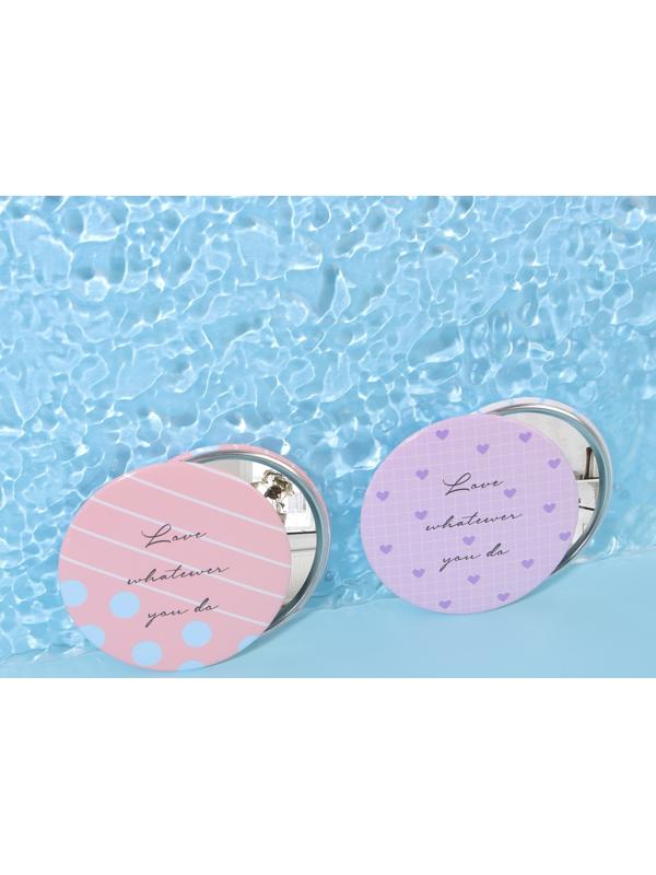 Зеркало карманное «Надписи», d = 7 см, цвет МИКС