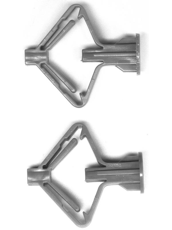 Дюбель ТУНДРА, тип Бабочка 35X32, с шурупом, цвет серый, 25 шт.