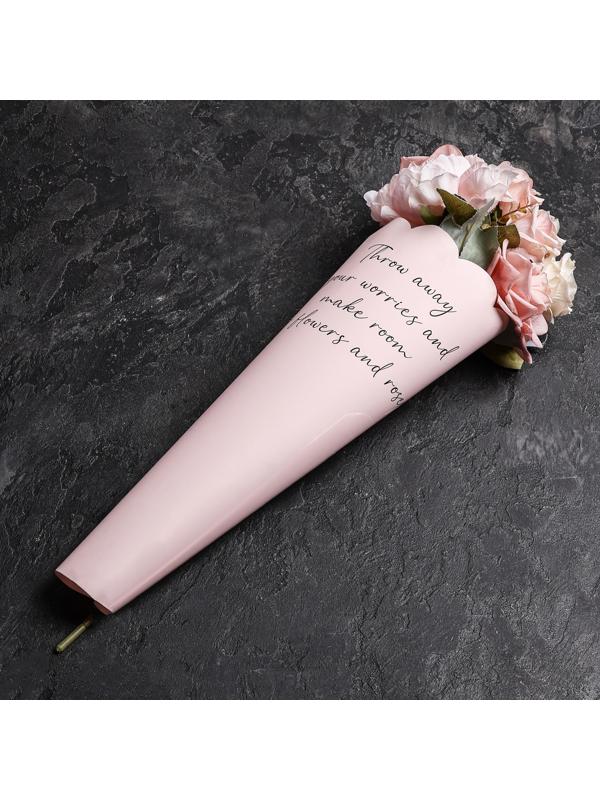 Пленка для цветов, фигурная, розовая, 55х30х45 см