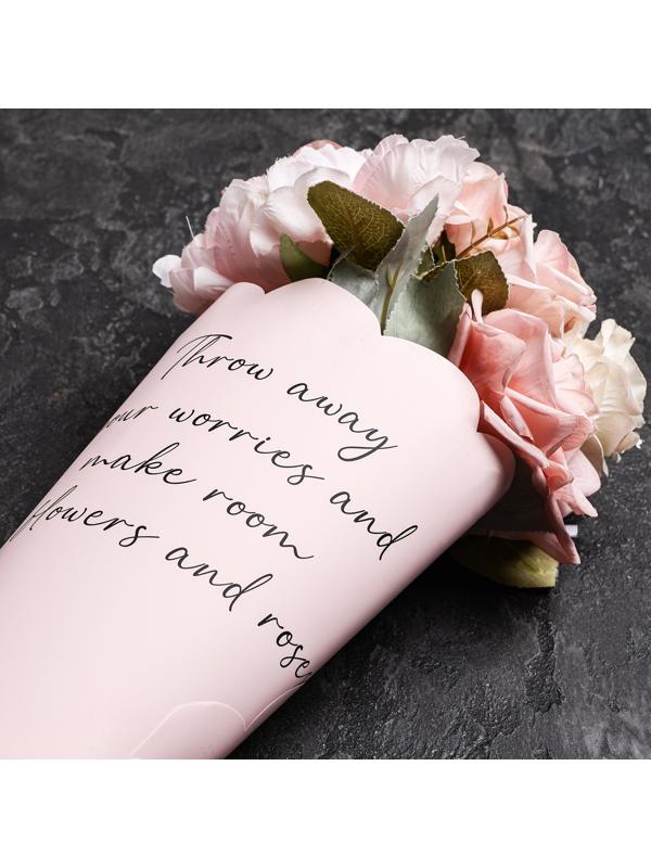 Пленка для цветов, фигурная, розовая, 55х30х45 см