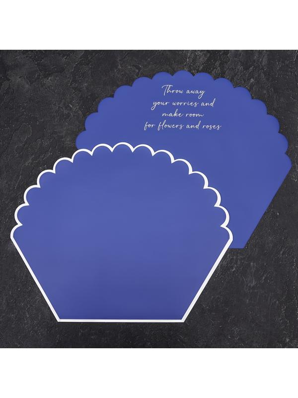 Пленка для цветов, фигурная, синяя, 55х30х45 см