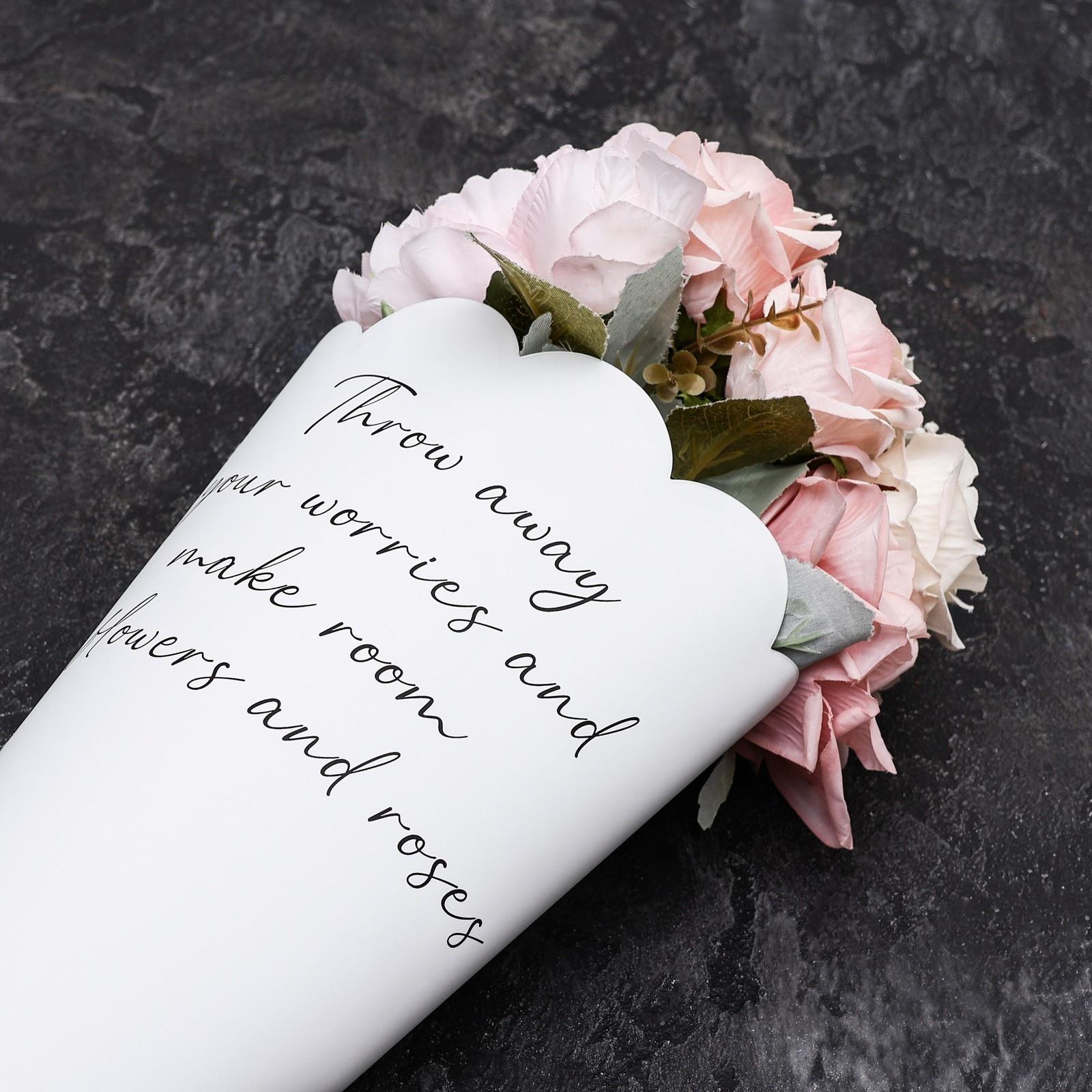 Пленка для цветов, фигурная, белая, 55х30х45 см