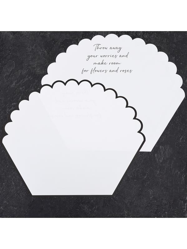 Пленка для цветов, фигурная, белая, 55х30х45 см