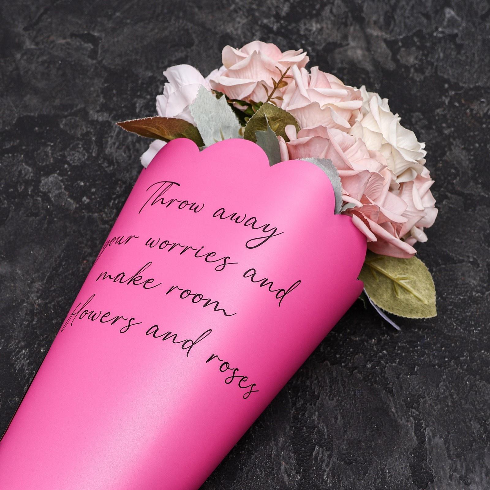 Пленка для цветов, фигурная, фуксия, 55х30х45 см