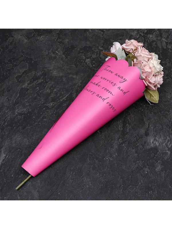 Пленка для цветов, фигурная, фуксия, 55х30х45 см