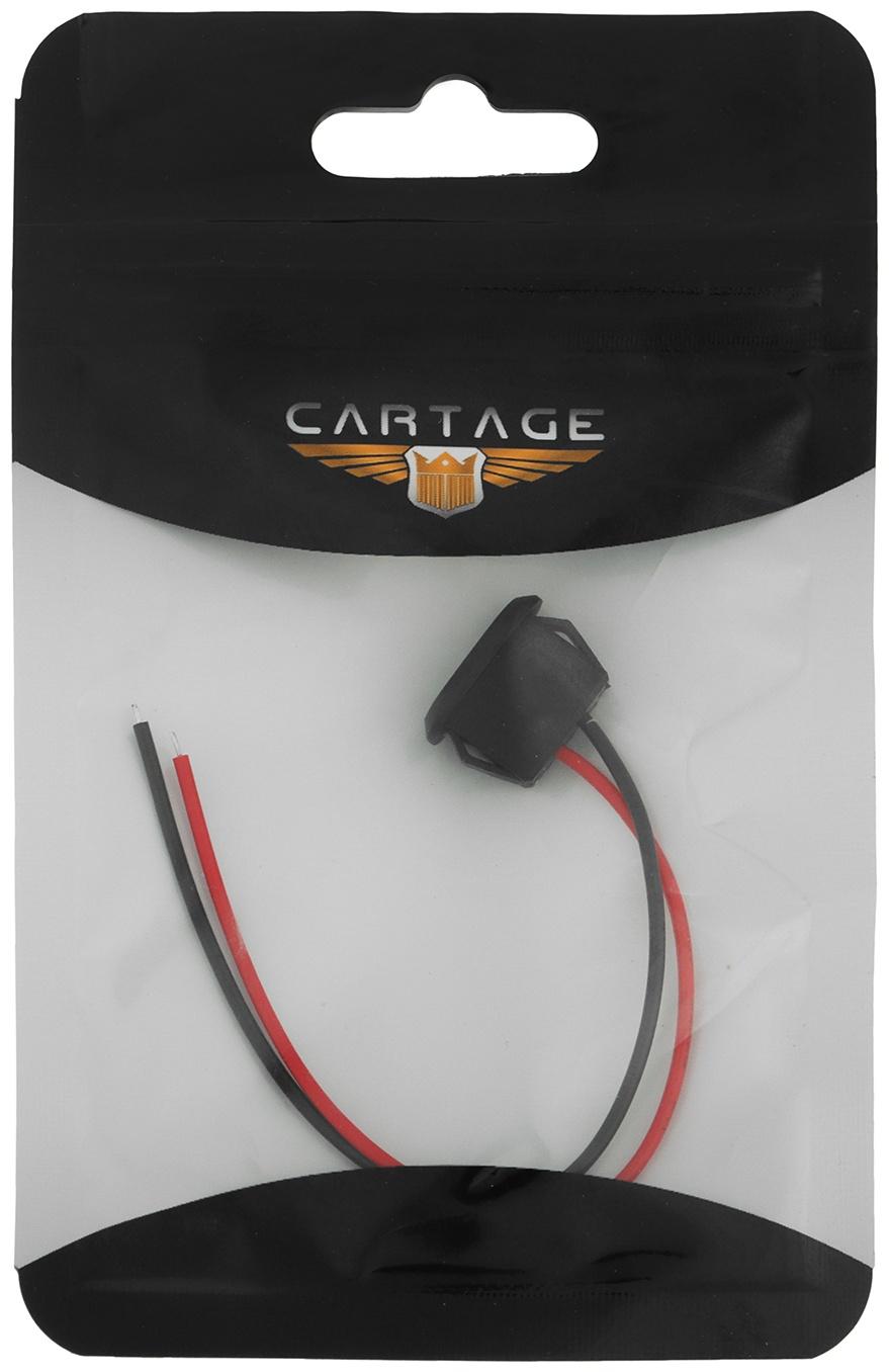 Провод USB Type-C, 2 pin, черный, провод 10 см