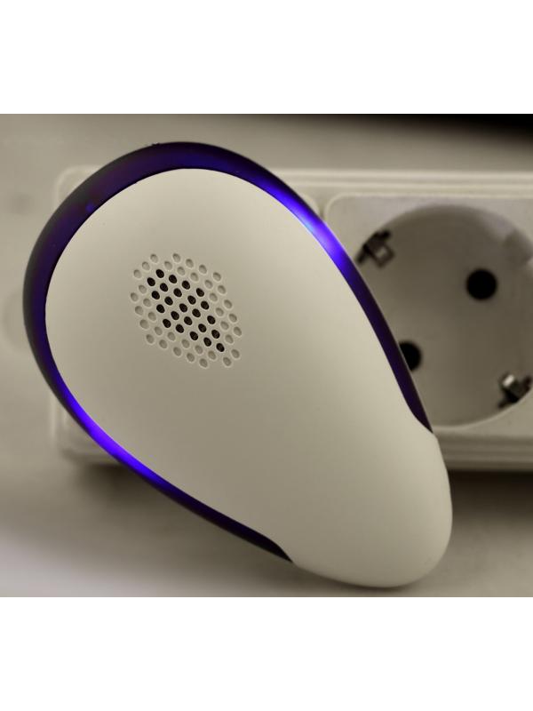 Отпугиватель насекомых и грызунов LRI-53, ультразвуковой, 100 м2, от сети, белый