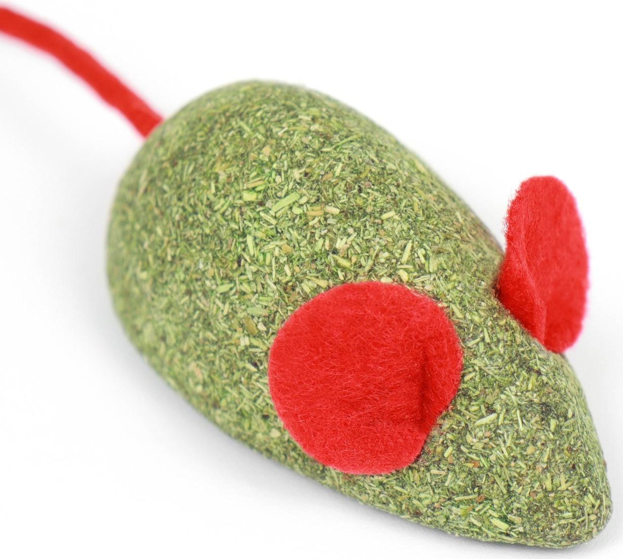 Мышь для кошек из прессованной кошачьей мяты с хвостом из веревки, 4,7 см