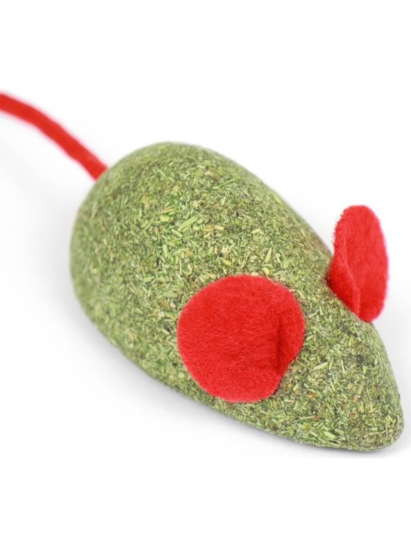 Мышь для кошек из прессованной кошачьей мяты с хвостом из веревки, 4,7 см