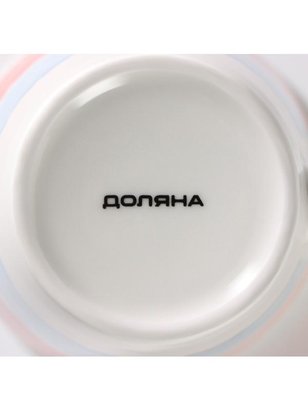 Набор кружек фарфоровых Доляна «Цветной дым», 4 предмета: 350 мл