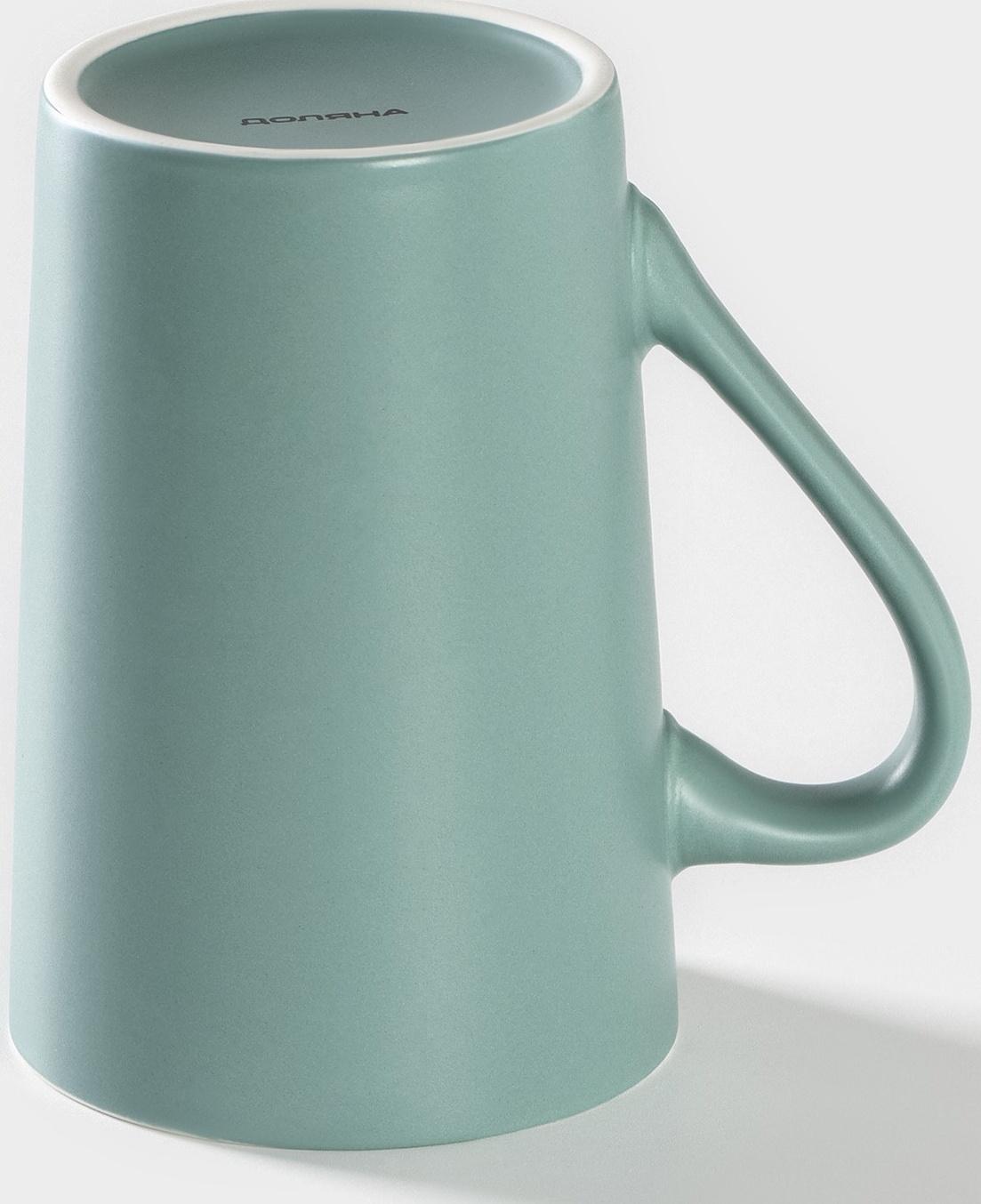 Кружка фарфоровая Доляна Good morning. Home, 385 мл, цвет голубой