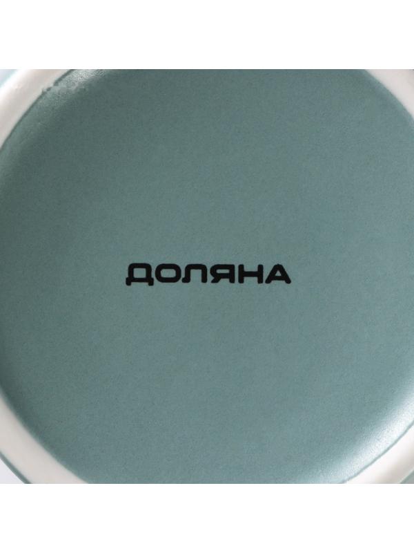 Кружка фарфоровая Доляна Good morning. Home, 385 мл, цвет голубой