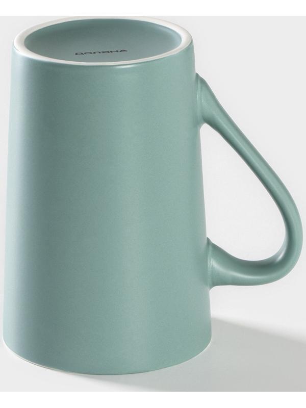 Кружка фарфоровая Доляна Good morning. Home, 385 мл, цвет голубой