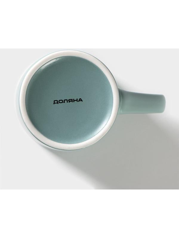 Кружка фарфоровая Доляна Good morning. Home, 385 мл, цвет голубой