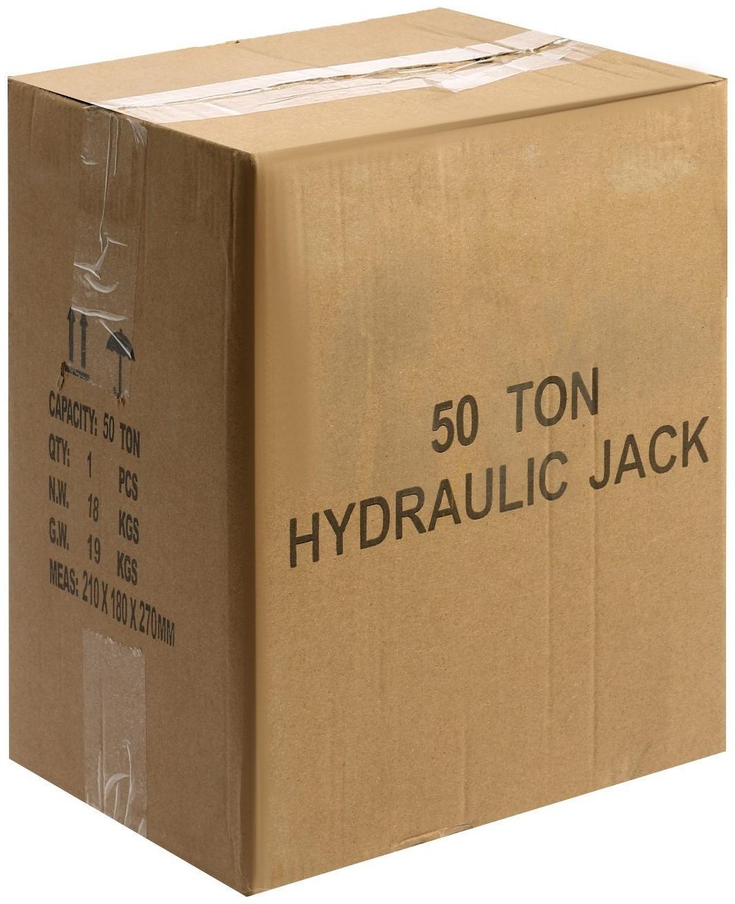 Домкрат бутылочный гидравлический ТУНДРА, второй клапан, подъем/подхват 465/255 мм, 50 т