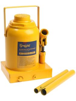 Домкрат бутылочный гидравлический ТУНДРА, второй клапан, подъем/подхват 465/255 мм, 50 т