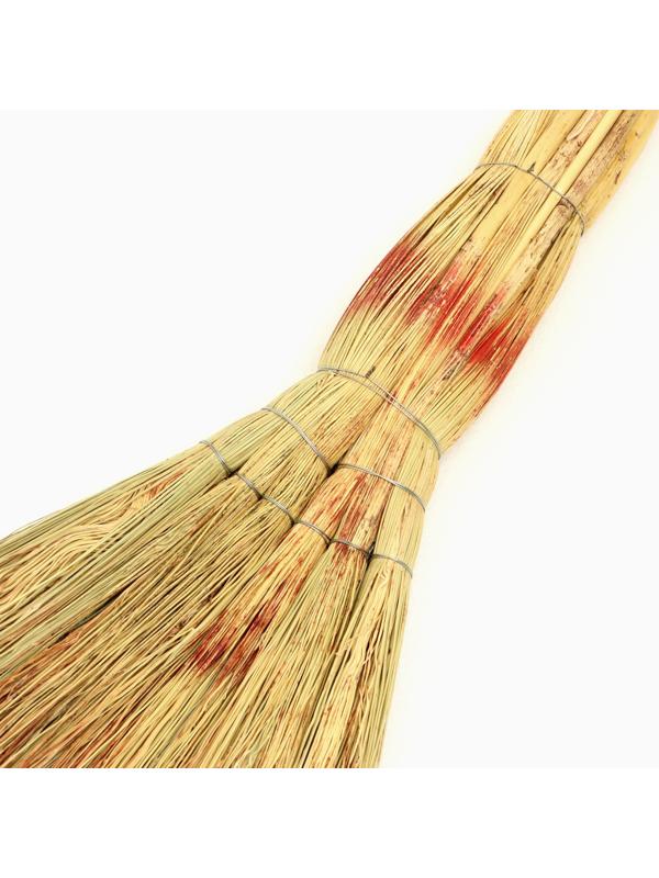 Веник узбекский из сорго 3х-прошивной 6ти-лучевой, 80-90 см, ручная работа