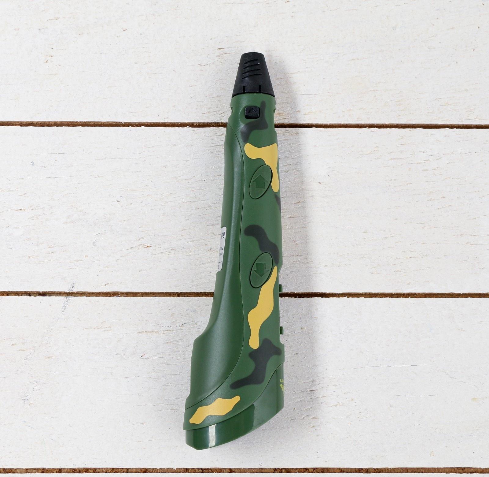 3D ручка Luazon, дисплей, работа с пластиком ABS и PLA, пластик в комплекте, хаки