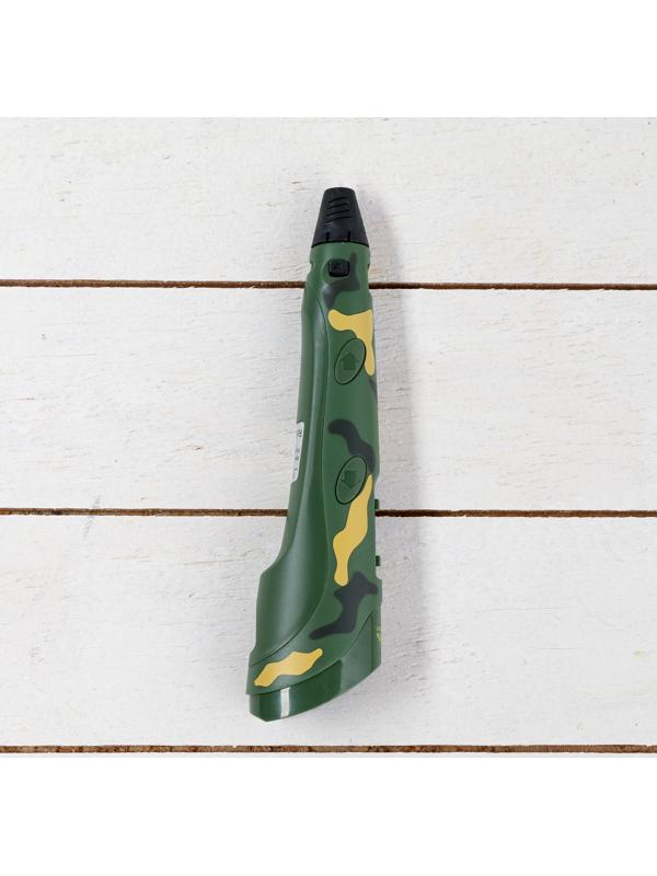 3D ручка Luazon, дисплей, работа с пластиком ABS и PLA, пластик в комплекте, хаки