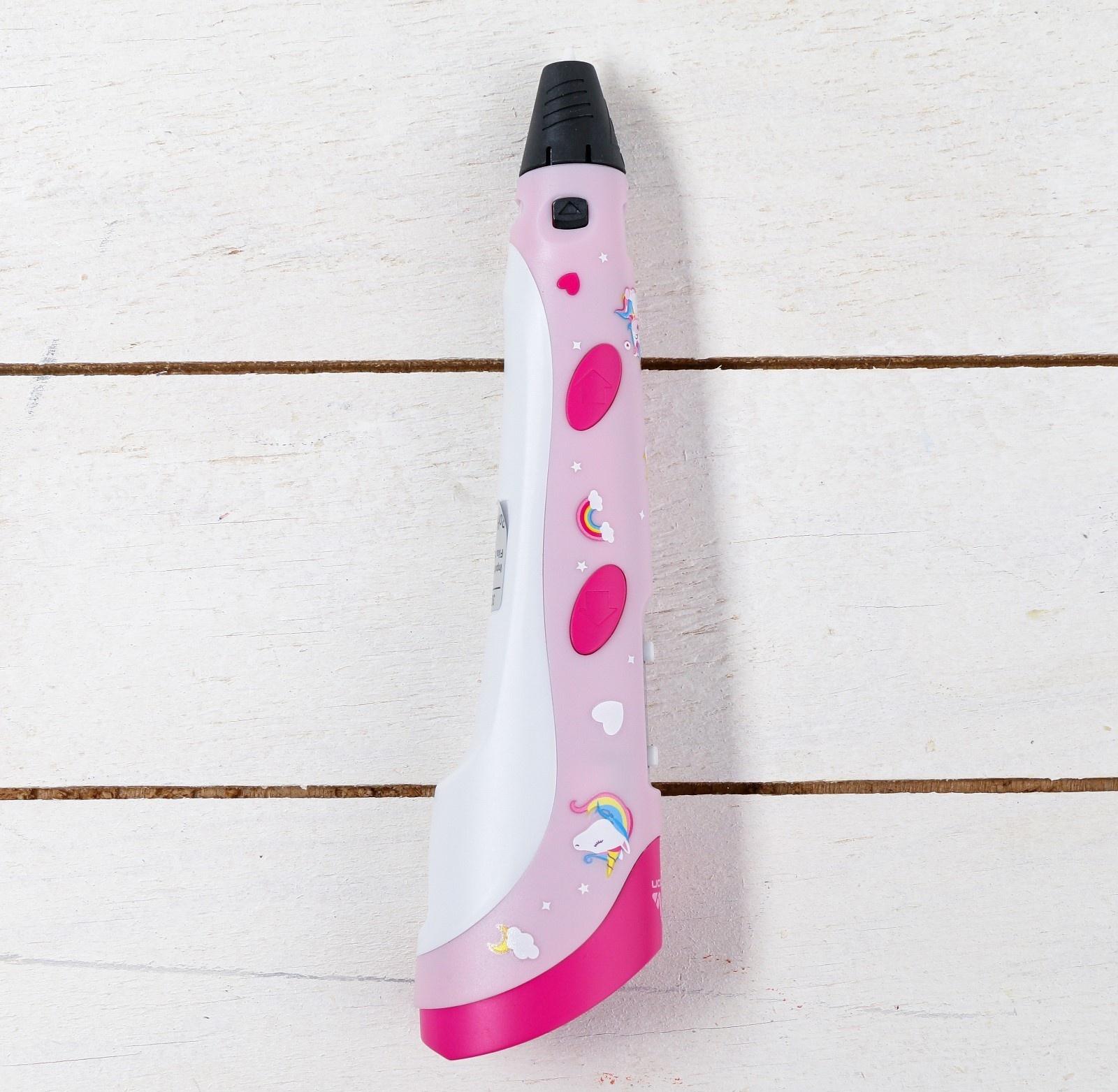 3D ручка Luazon Unicorn, дисплей, работа с пластиком ABS и PLA, пластик в комплекте