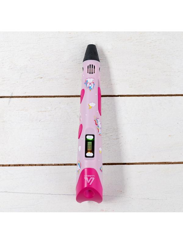 3D ручка Luazon Unicorn, дисплей, работа с пластиком ABS и PLA, пластик в комплекте