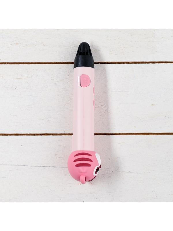 3D ручка Тигрёнок, работа с пластиком PLA, USB кабель питания, розовая