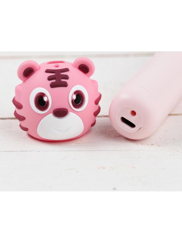 3D ручка Тигрёнок, работа с пластиком PLA, USB кабель питания, розовая