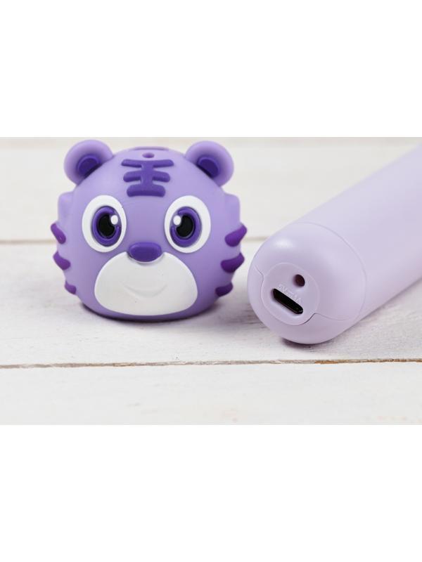 3D ручка Тигрёнок, работа с пластиком PLA, USB кабель питания, фиолетовая