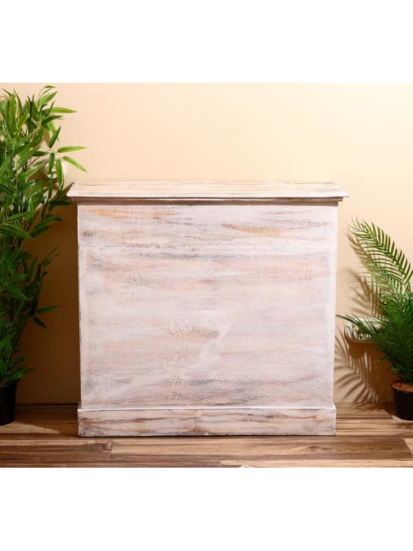 Комод-бар 90х40х85 см, дерево албезия, белый