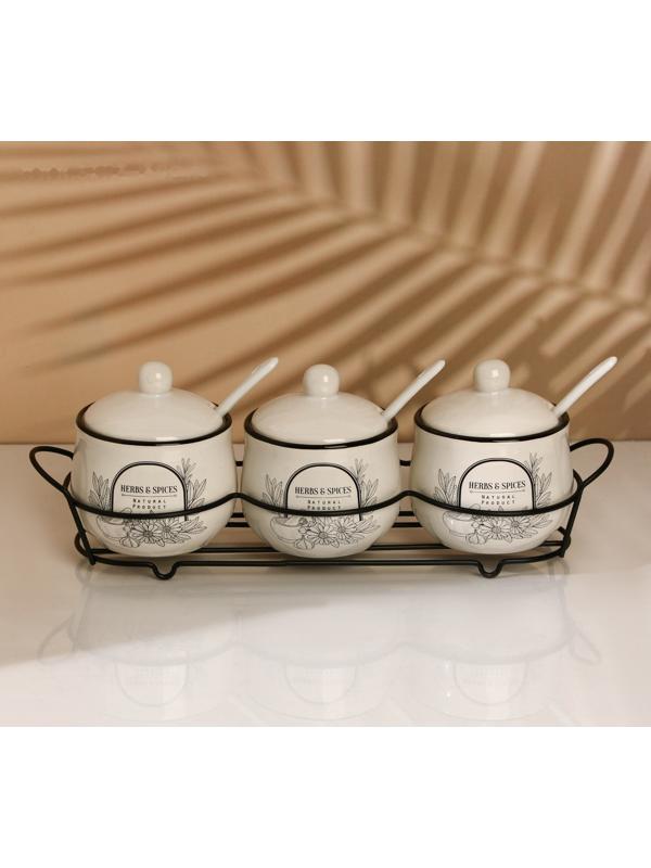 Набор банок для специй Natural product, 200 мл, 3 шт