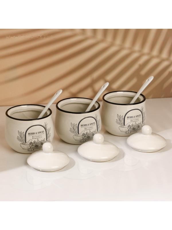 Набор банок для специй Natural product, 200 мл, 3 шт