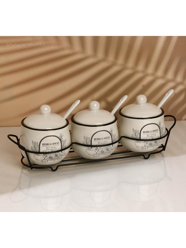 Набор банок для специй Natural product, 200 мл, 3 шт