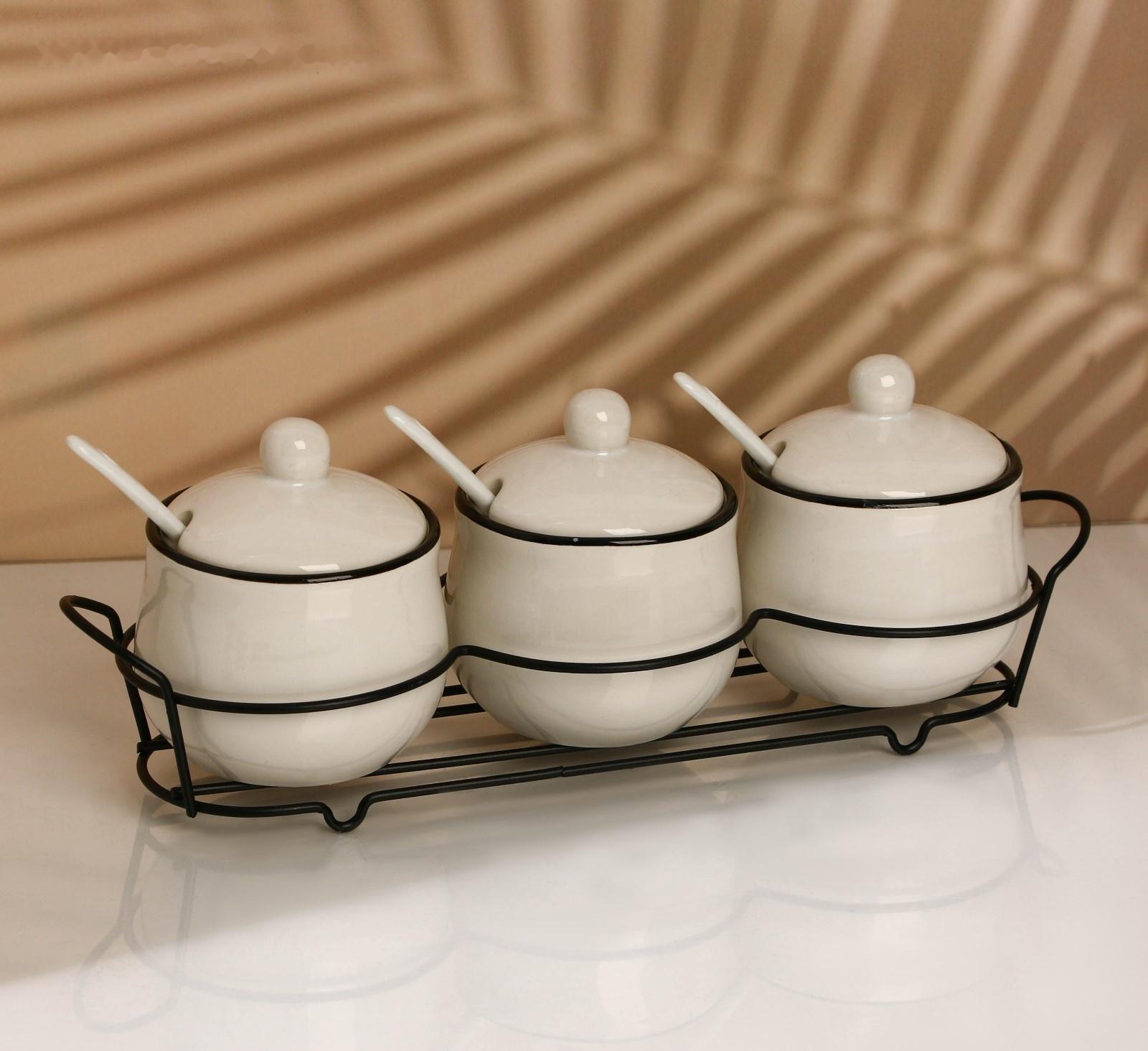 Набор банок для специй «Ёжик», 200 мл, 3 шт