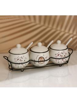 Набор банок для специй «Ёжик», 200 мл, 3 шт